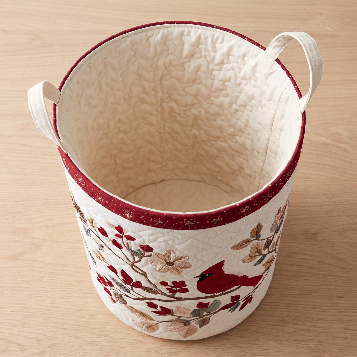 Carmine Leaves Quilted Basket │ B1G1