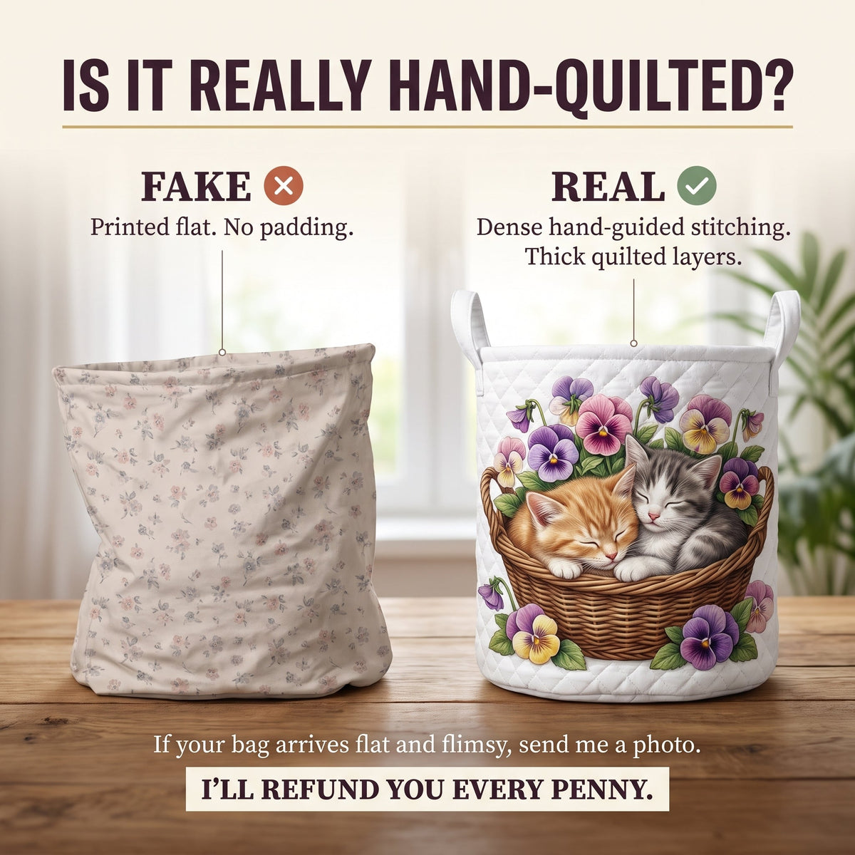 Feline Chaos Quilted Basket │ B1G1