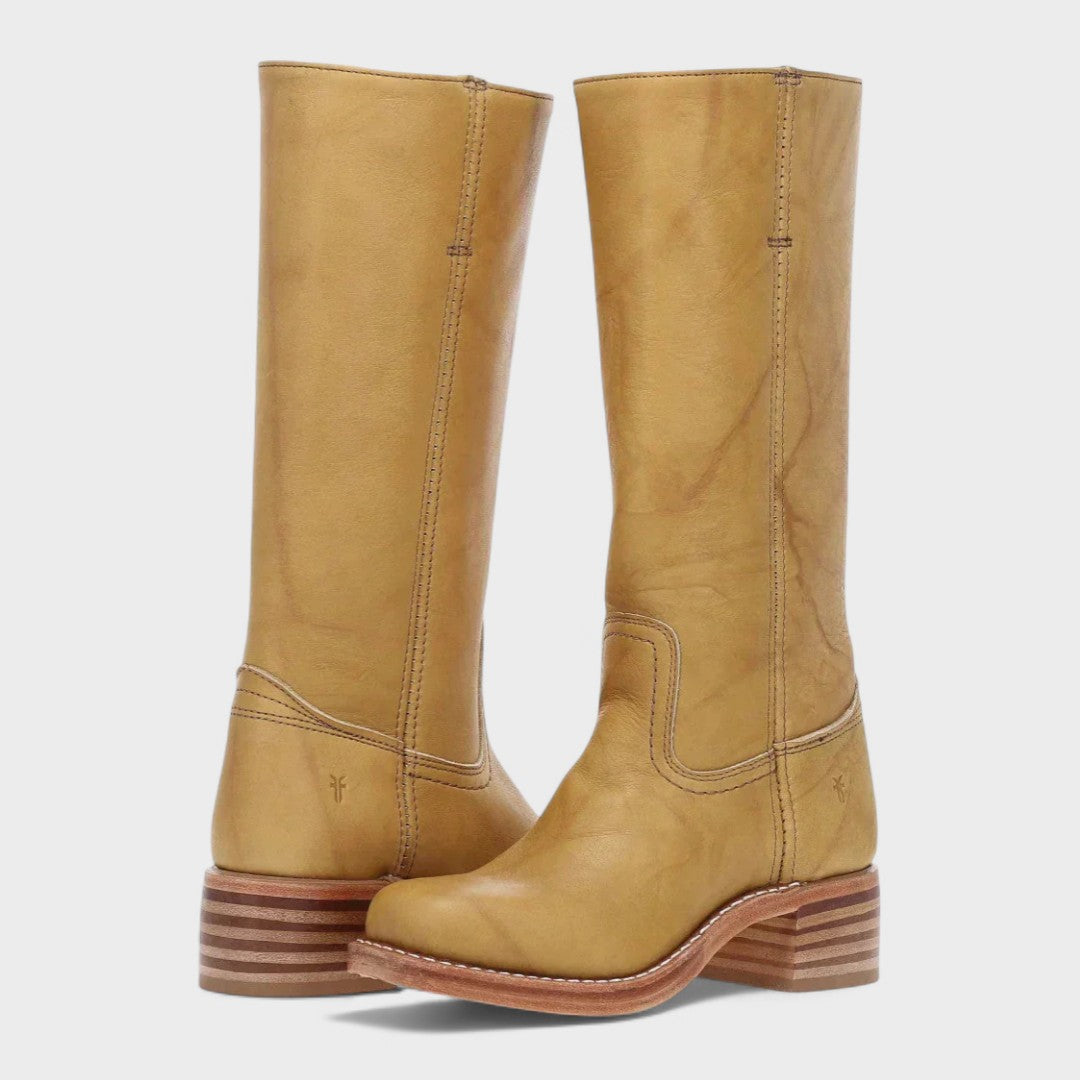 Evie Classic Rise Riding Boots - Light Golden Brown