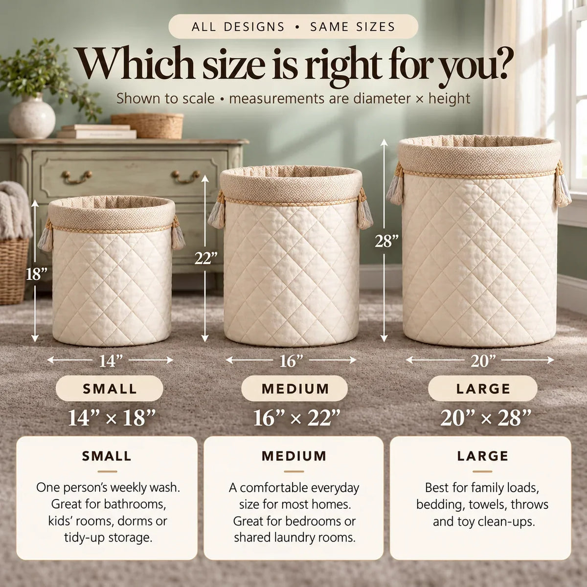 The Brigitte Basket – Handmade Quilted Storage Basket