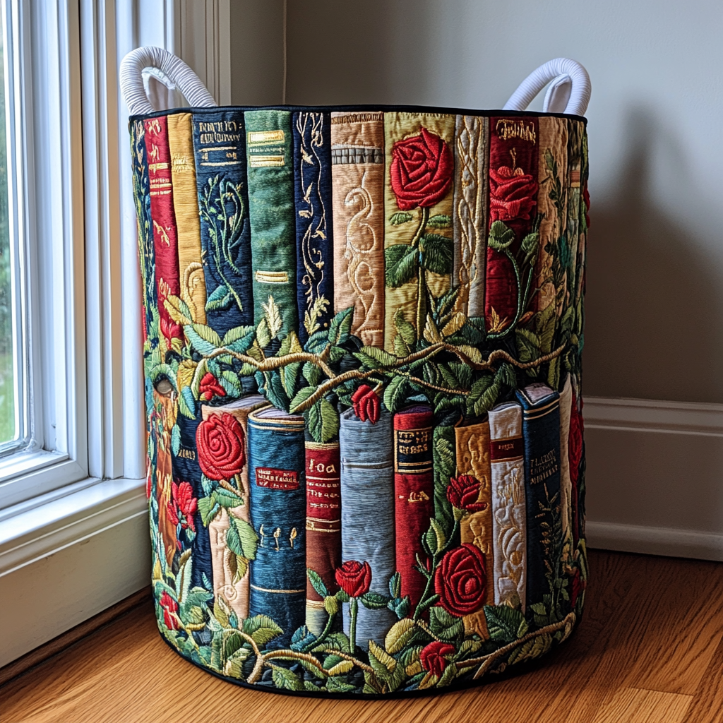 Books in the Woods Quilted Basket │ B1G1