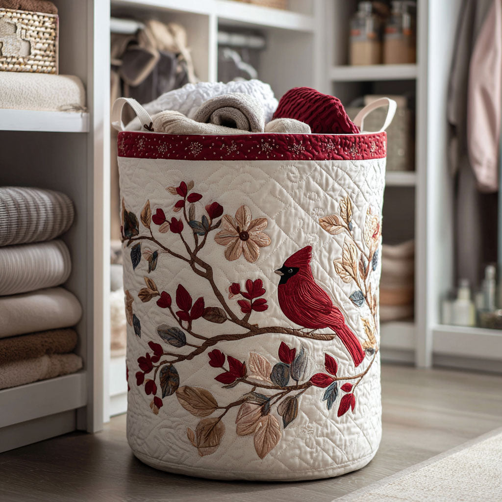 Carmine Leaves Quilted Basket │ B1G1