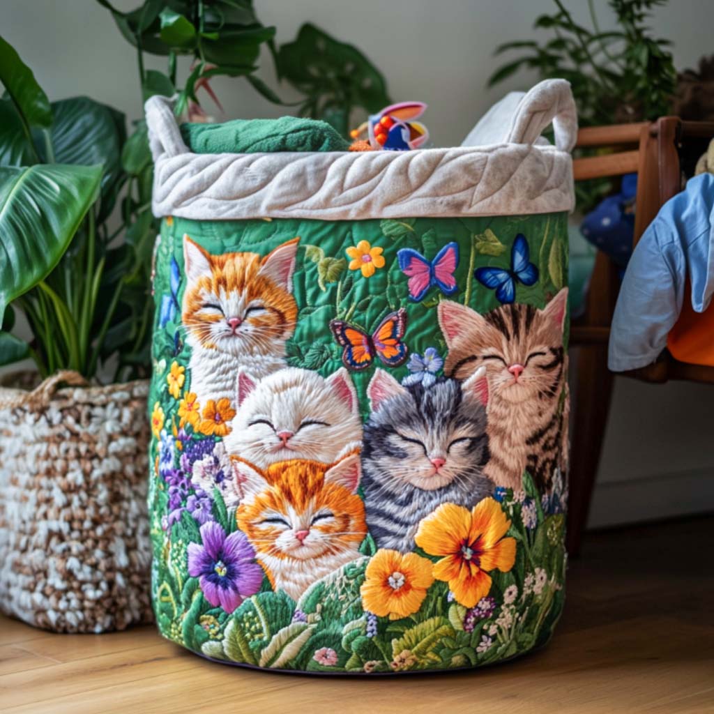 Cat Cuddle Corner Quilted Basket │ B1G1