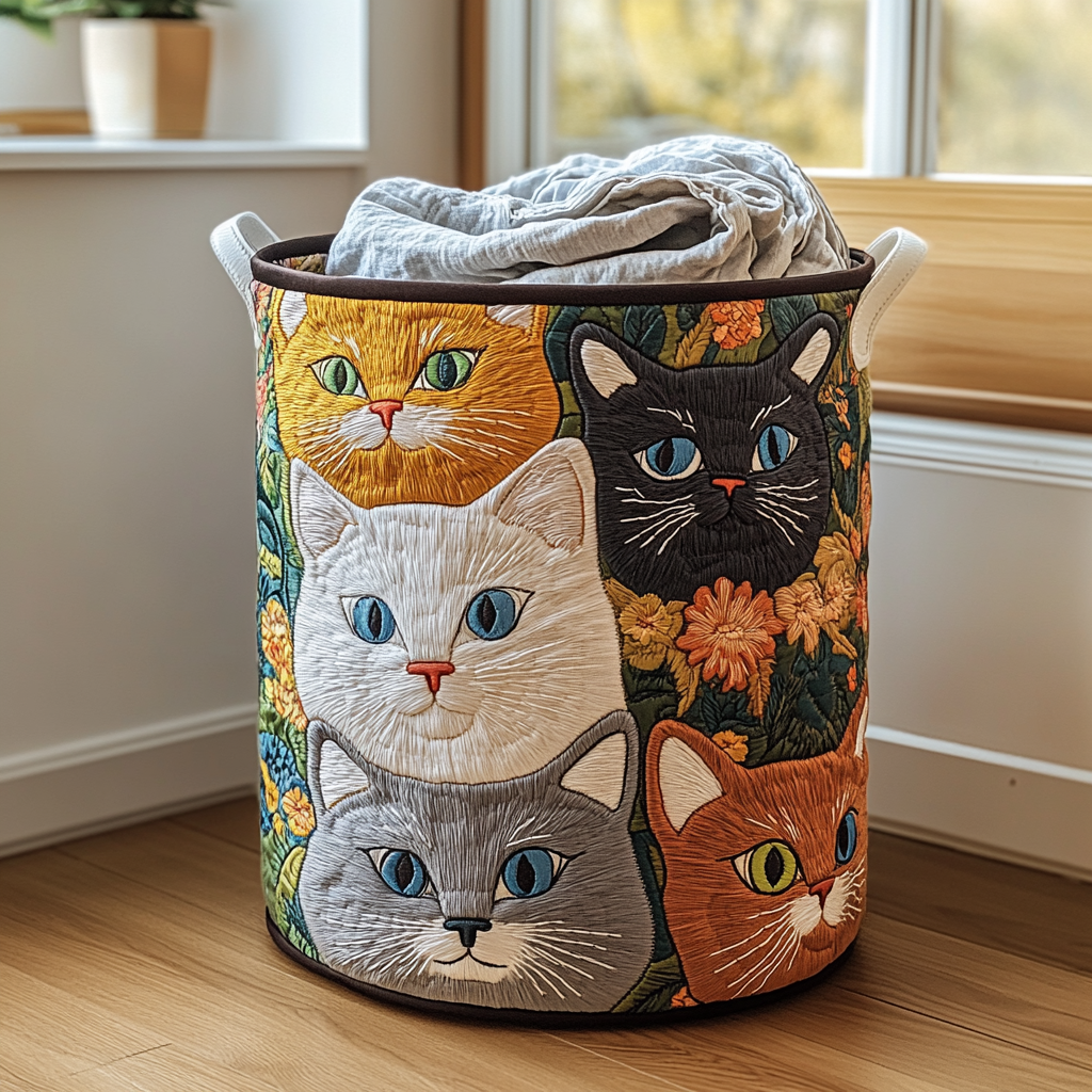 Cat Meadow Quilted Basket │ B1G1
