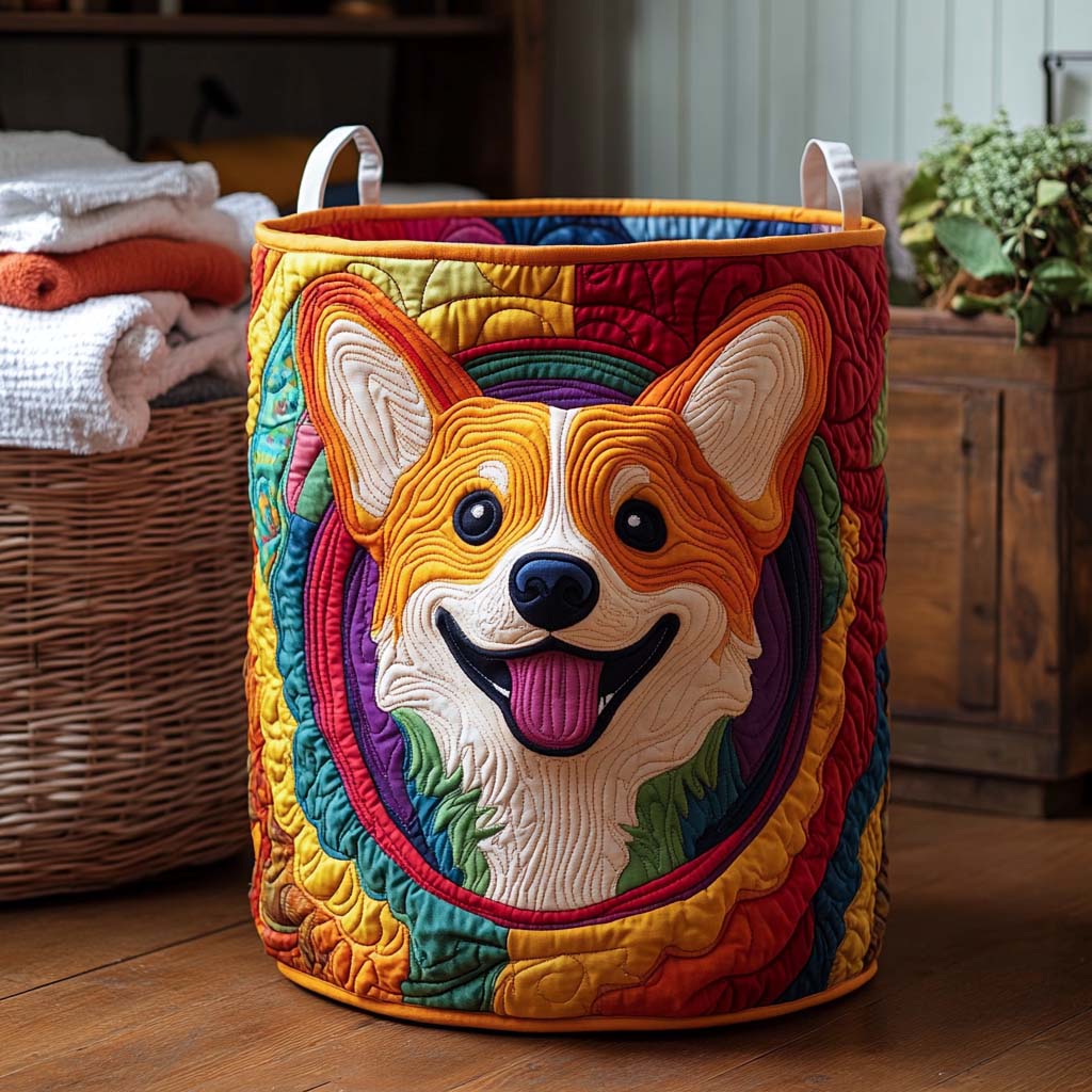 Corgi Quilted Basket │ B1G1