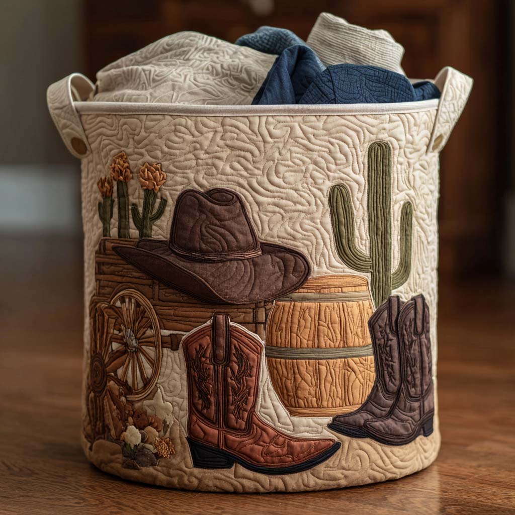 Cowboy Sunset Quilted Basket │ B1G1