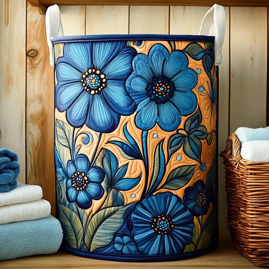 Indigo Flower Harmony Quilted Basket │ B1G1