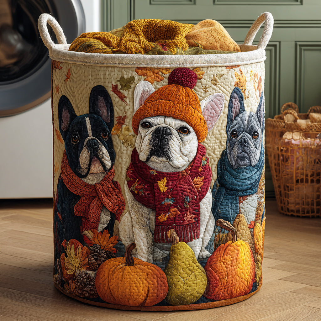 Trio of Cuddly Bulldogs Quilted Basket │ B1G1