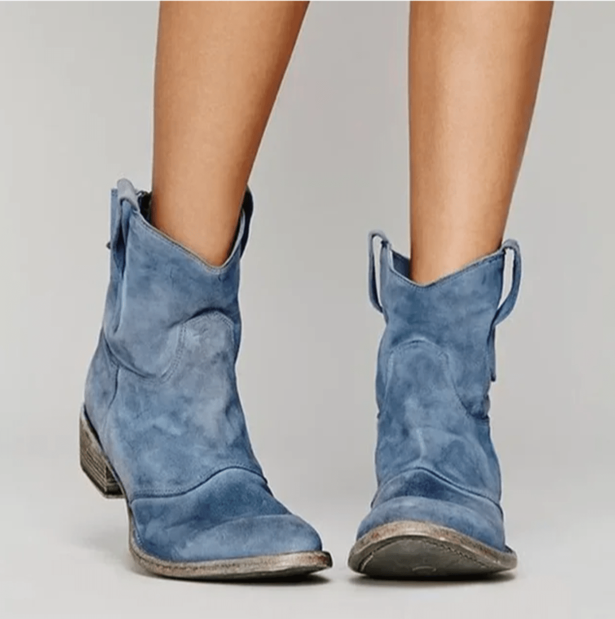 Hailey Suede Orthopedic Boots - Blue