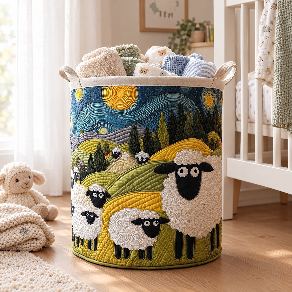 Lamb Meadow Quilted Basket │ B1G1