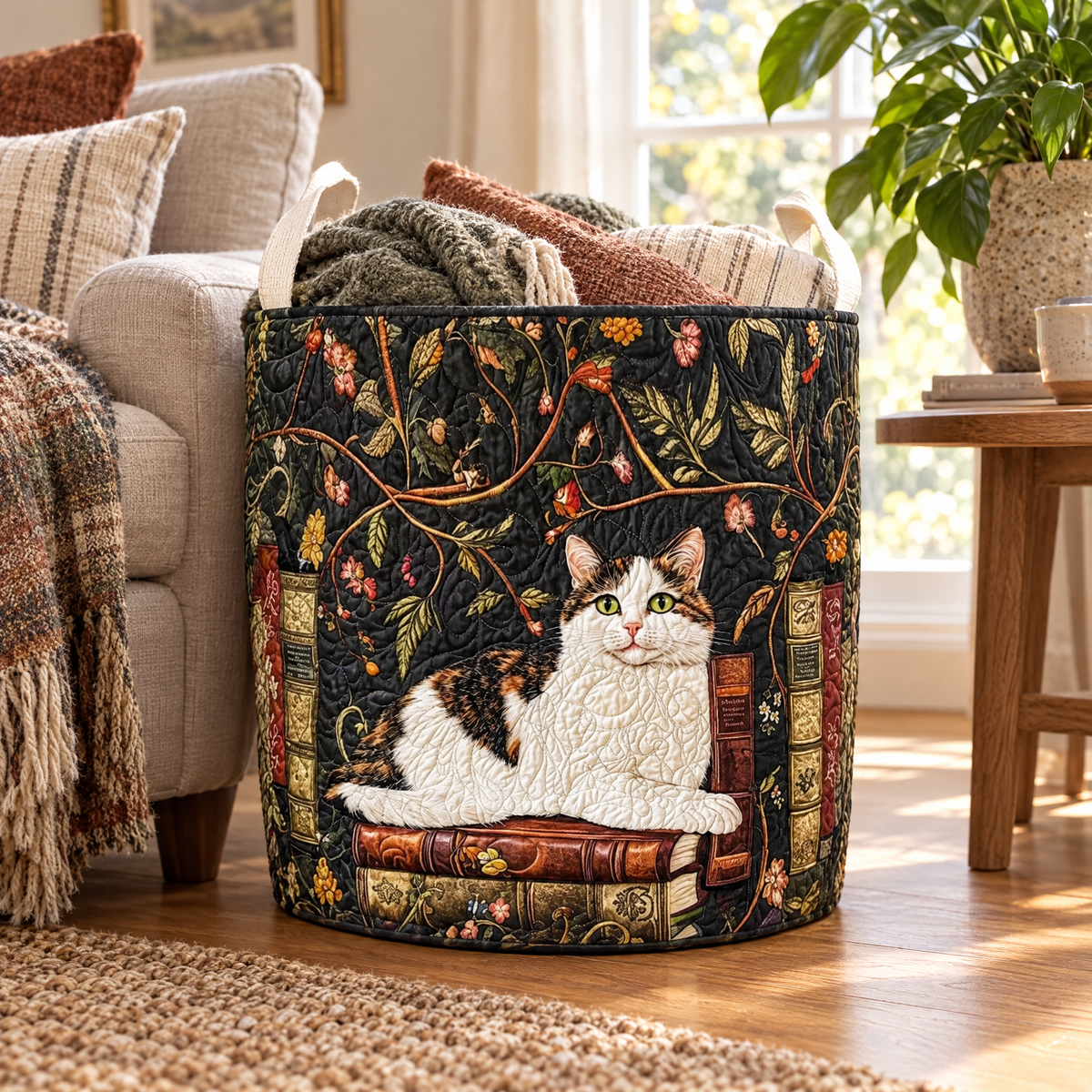 Mystical Cat Quilted Basket │ B1G1