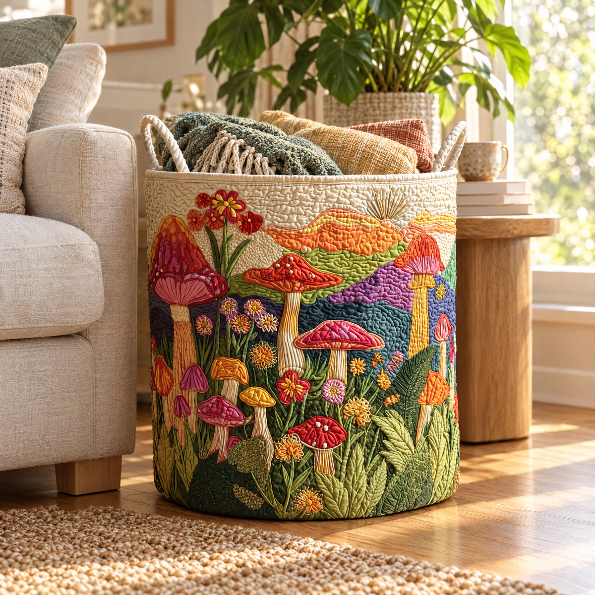 Garden at Dawn Quilted Basket │ B1G1