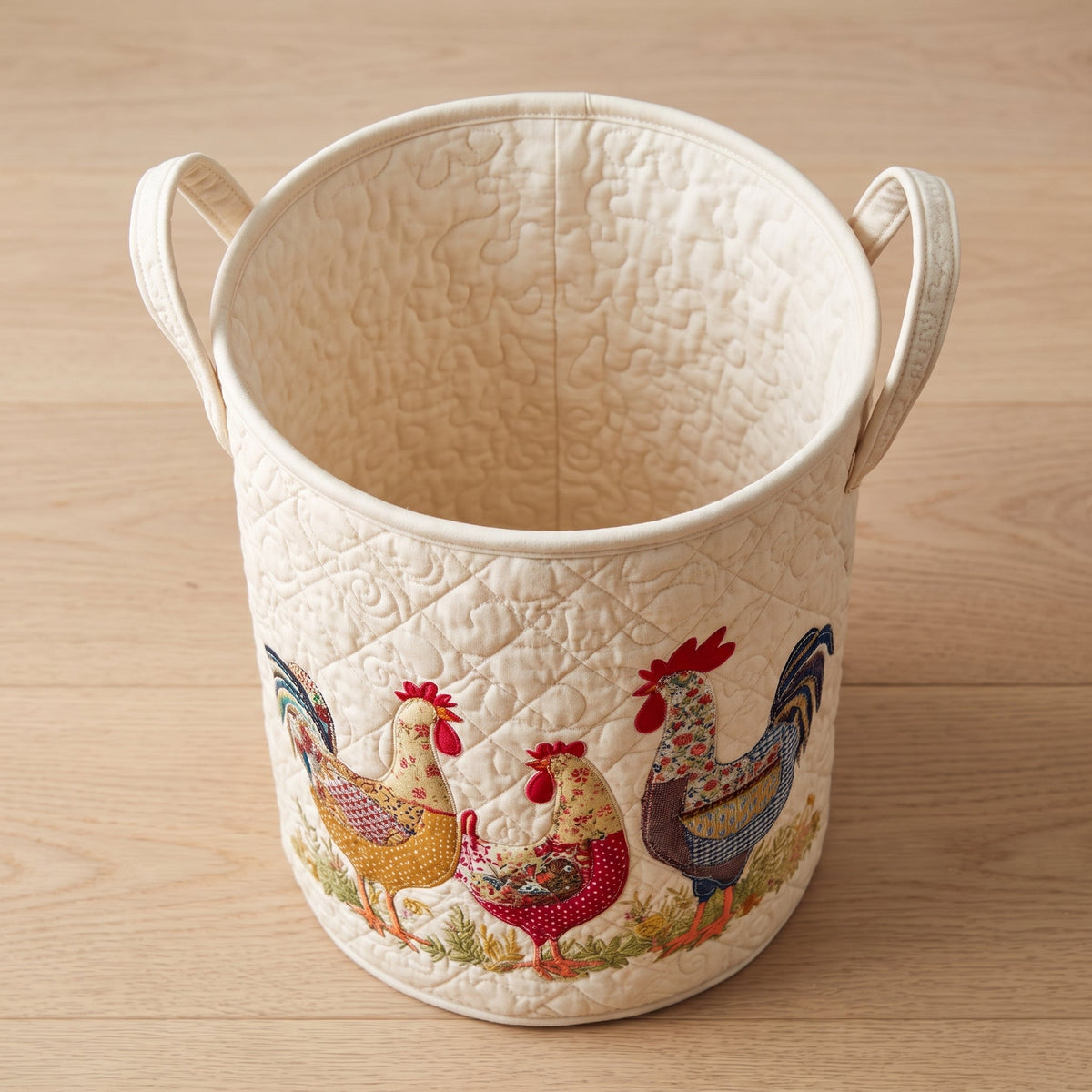 Cheerful Chicken Coop Quilted Basket │ B1G1