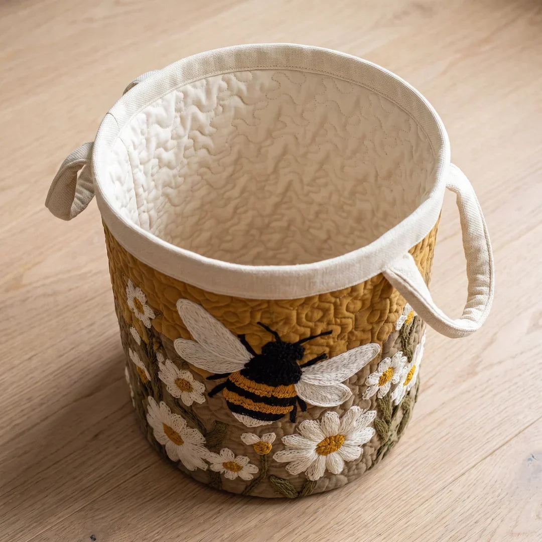 The Brigitte Basket – Handmade Quilted Storage Basket