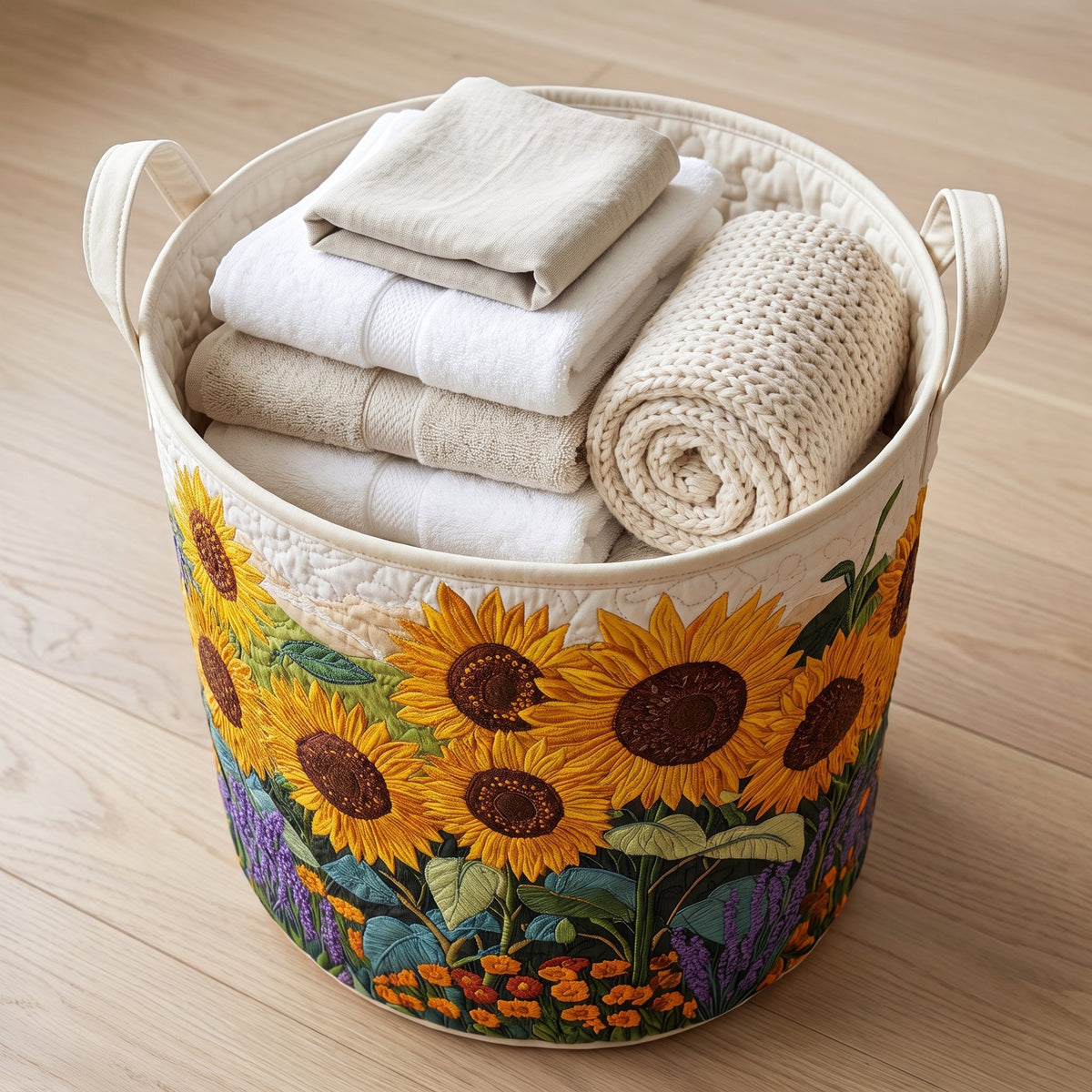 Sunflowers Quilted Basket │ B1G1