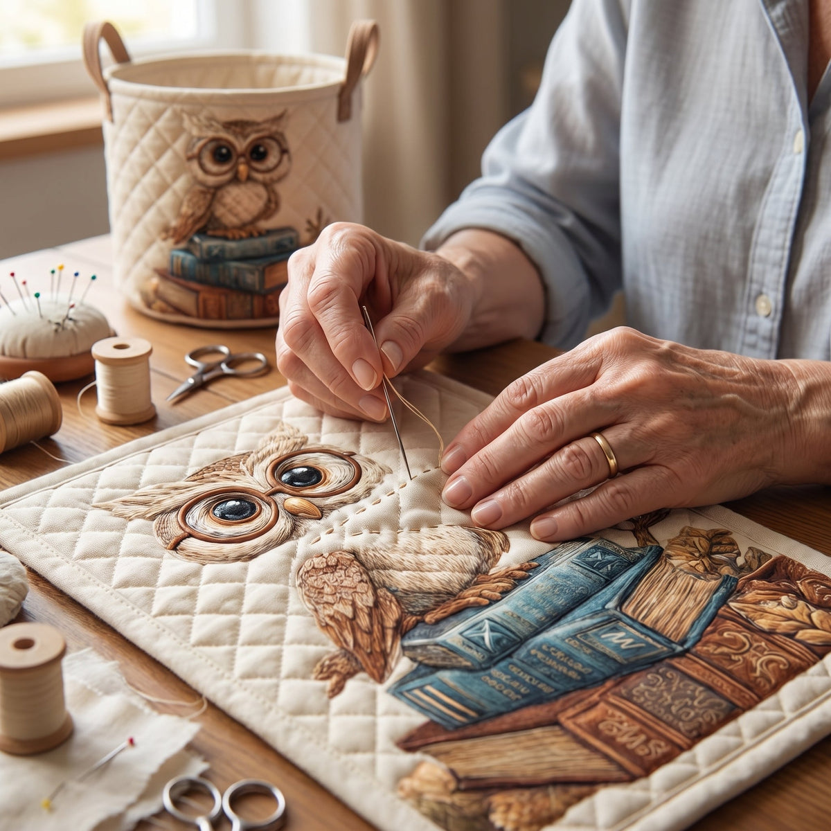 Owl Quilted Basket │ B1G1