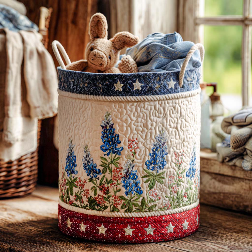 Blue Lupin Quilted Basket │ B1G1