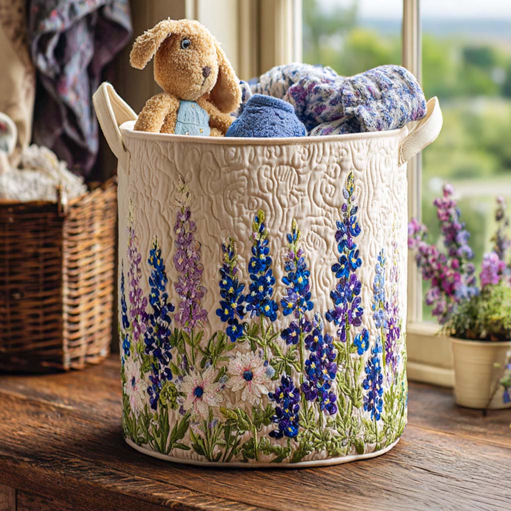 Blue Lupin Quilted Basket │ B1G1