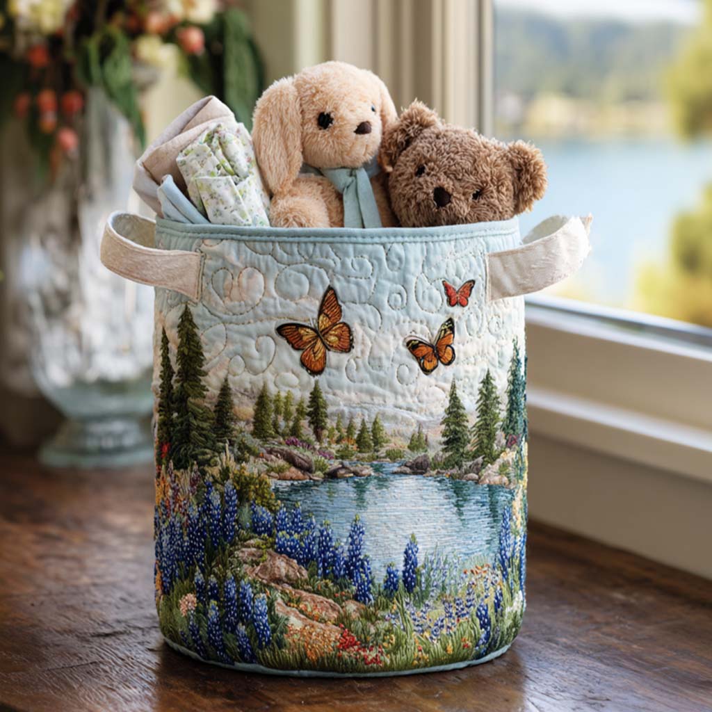 Blue Lupin Quilted Basket │ B1G1