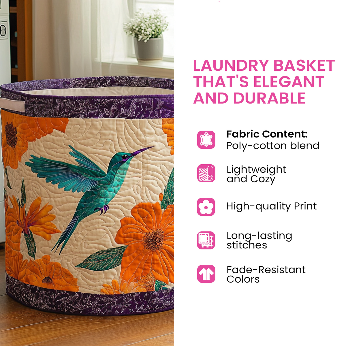 Blue Lupin Quilted Basket │ B1G1