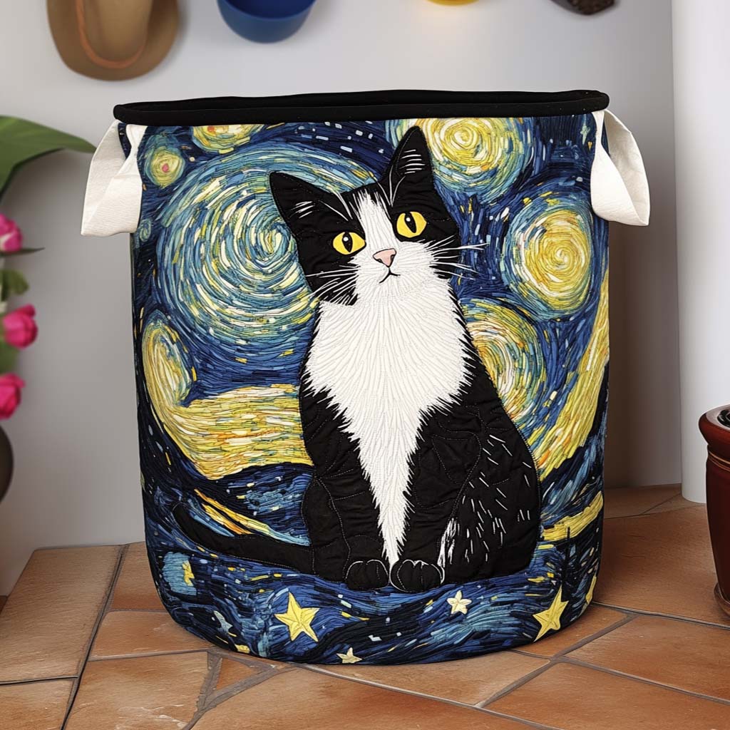 Elegant Feline Quilted Basket │ B1G1