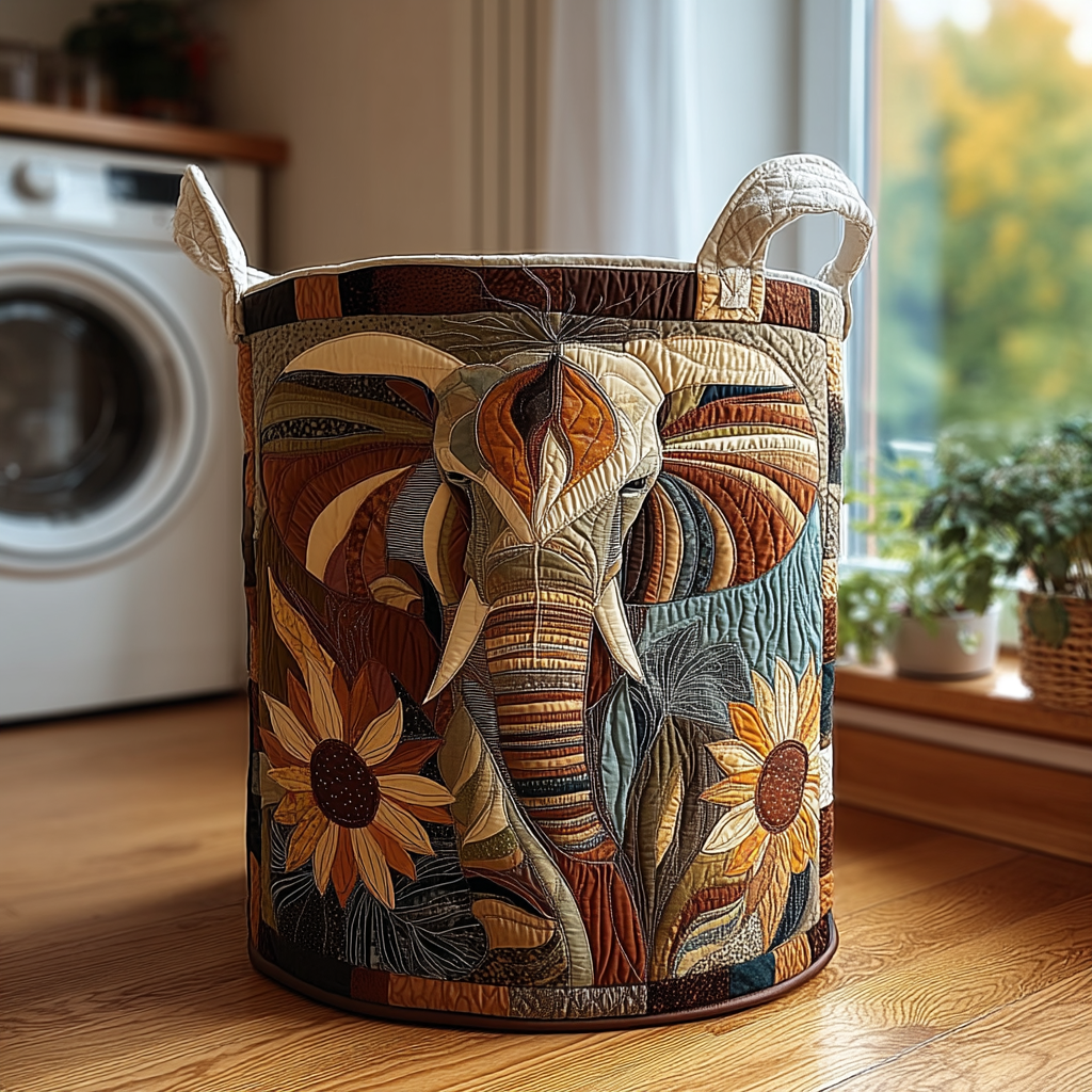 Mystical Elephant Quilted Basket │ B1G1