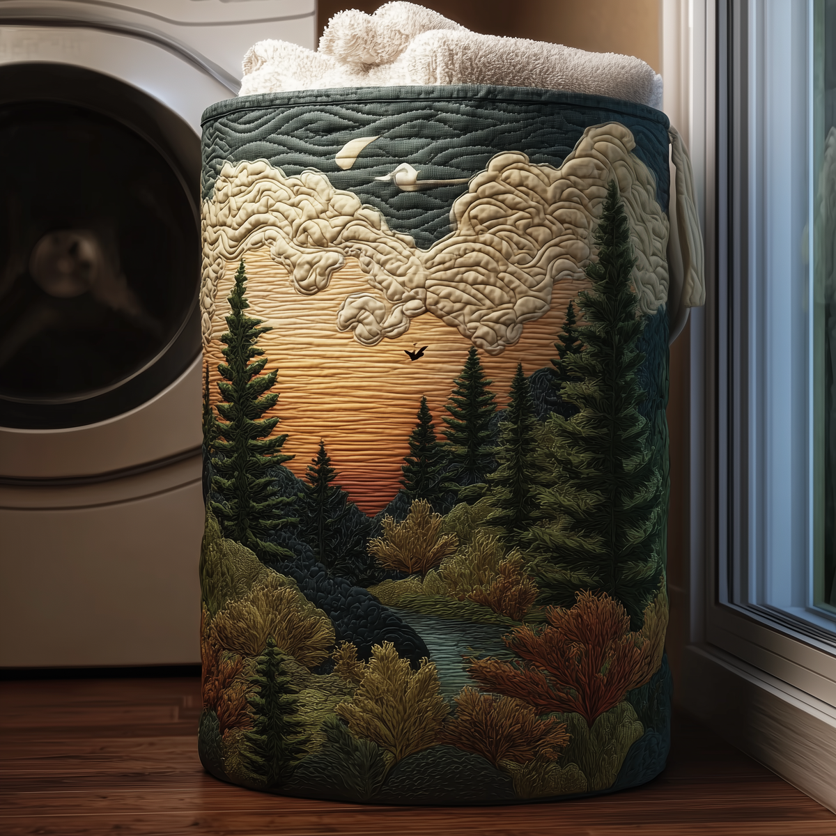 Pines at Sunset II Quilted Basket │ B1G1