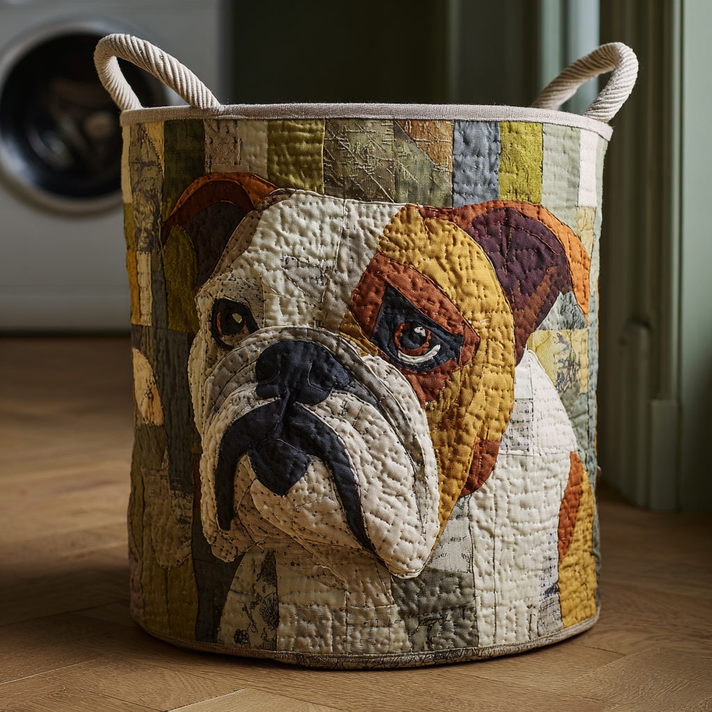 Rustic Bulldog Quilted Basket │ B1G1