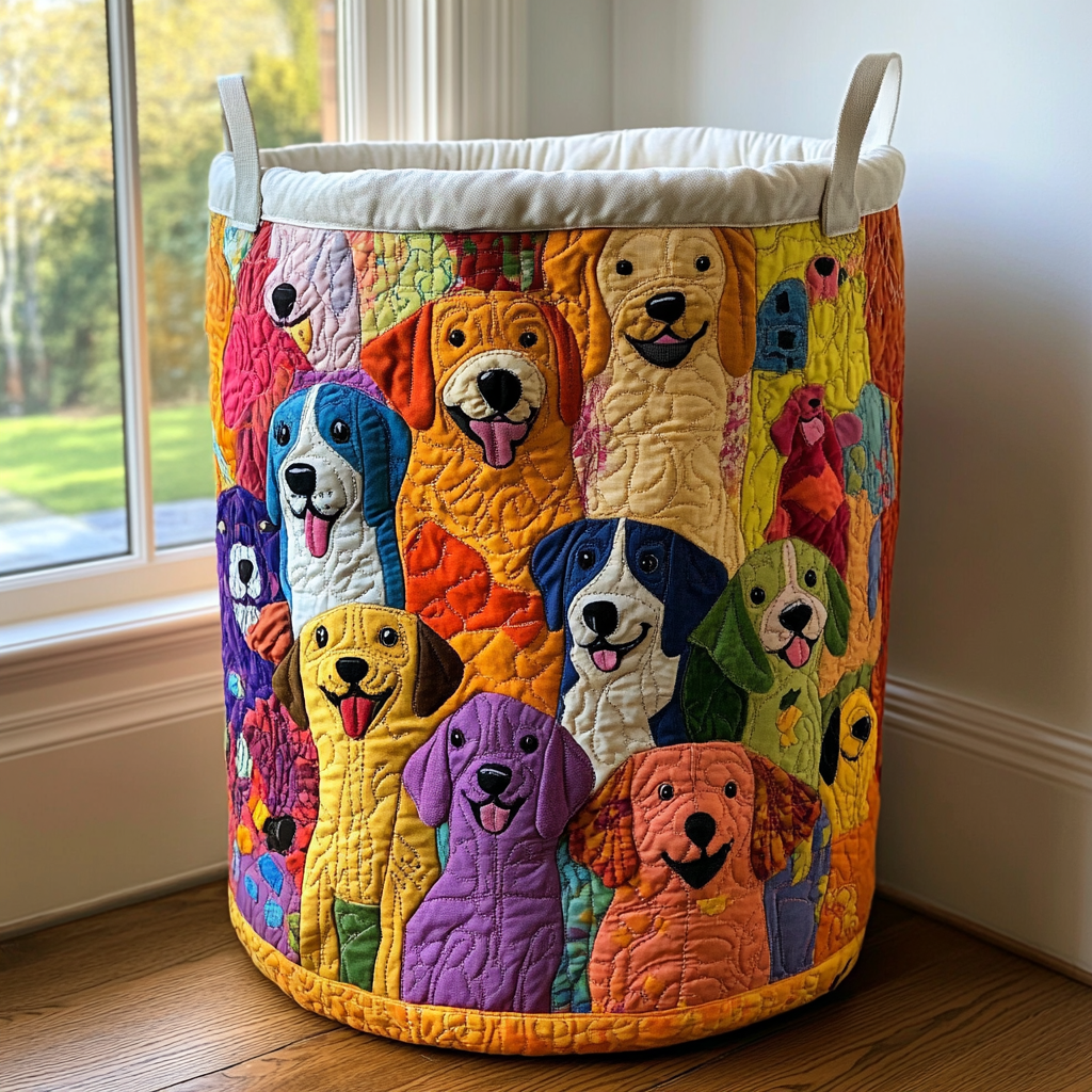 Shining Dogs Quilted Basket │ B1G1