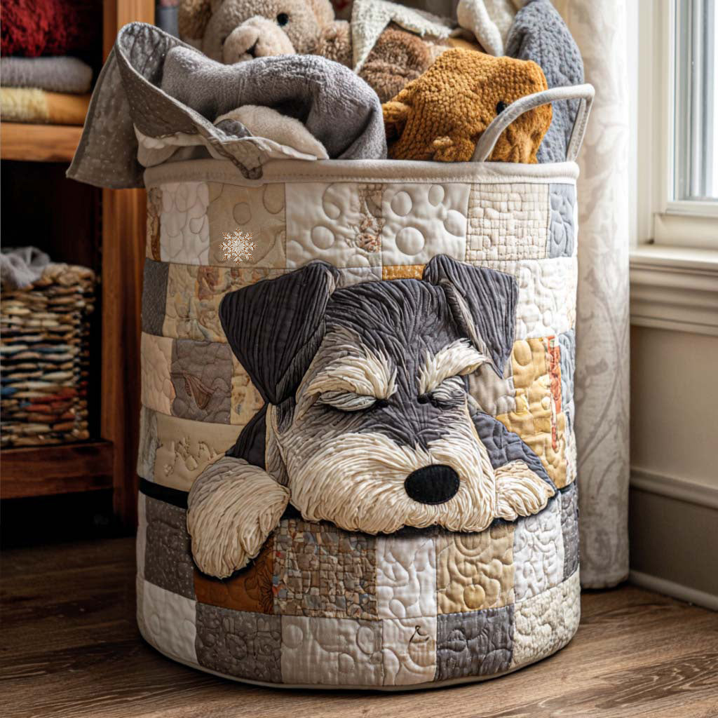 Sleeping Schnauzer Quilted Basket │ B1G1