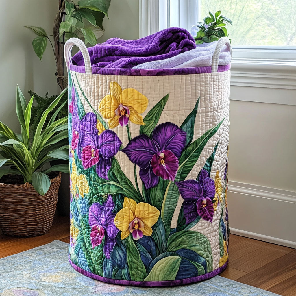 Sunset with Orchids Quilted Basket │ B1G1