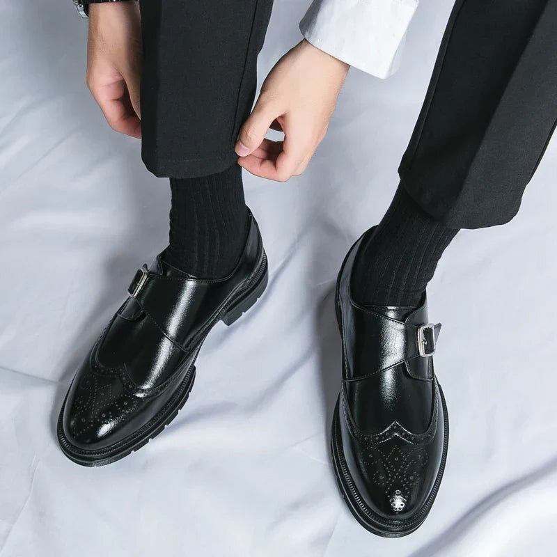 Vittorio Leather Monk Strap