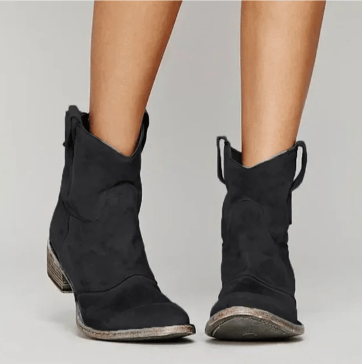 Hailey Suede Orthopedic Boots - Black