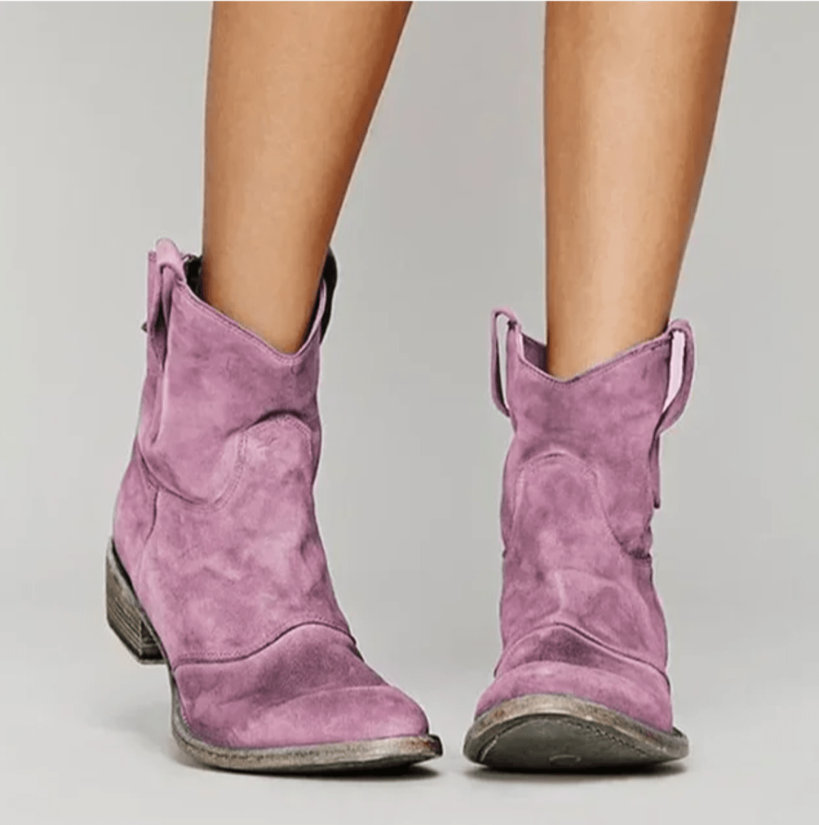 Hailey Suede Orthopedic Boots - Purple
