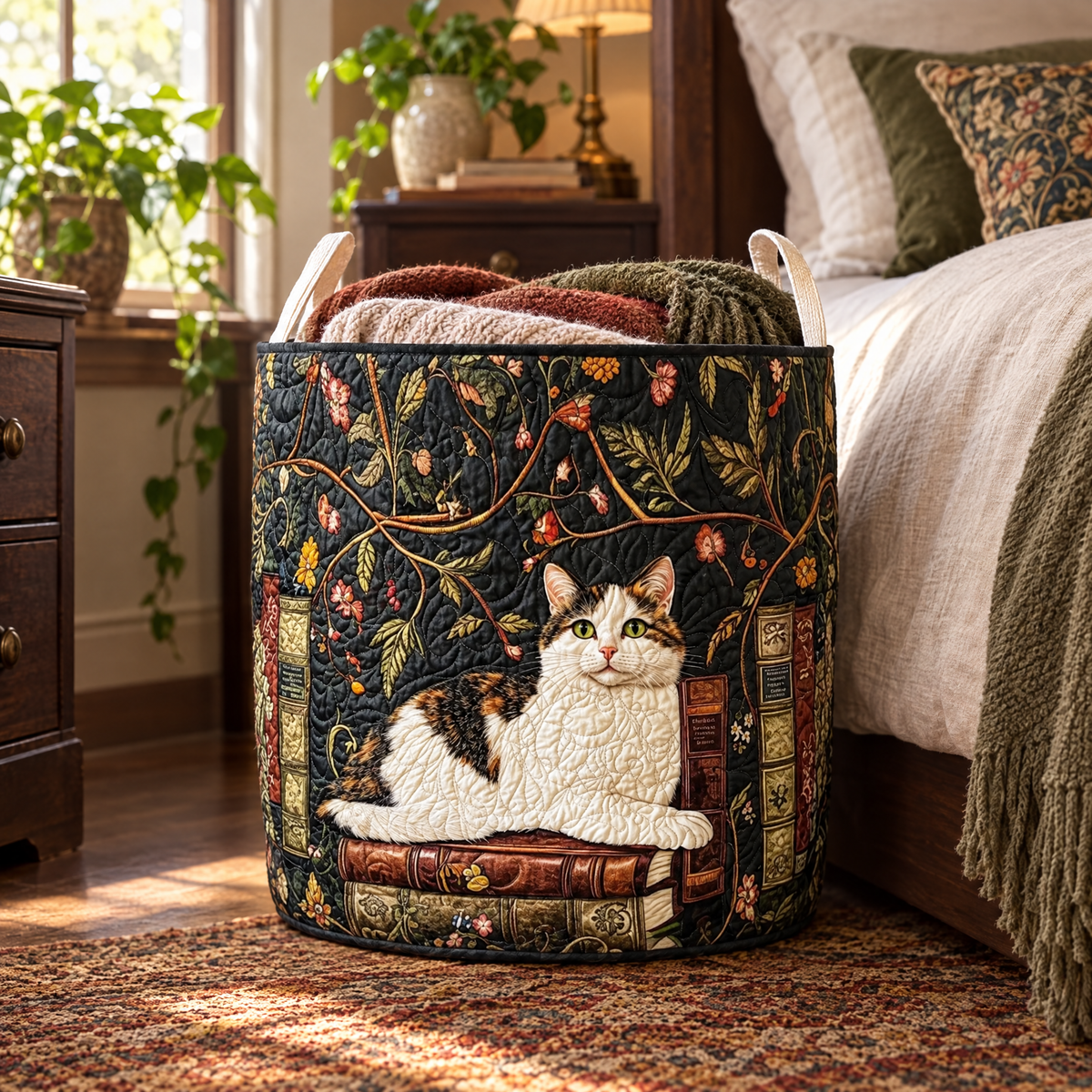 Mystical Cat Quilted Basket │ B1G1