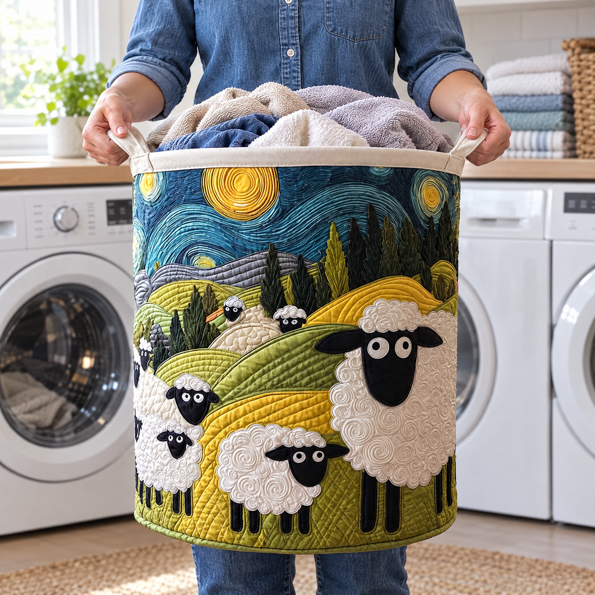 Lamb Meadow Quilted Basket │ B1G1